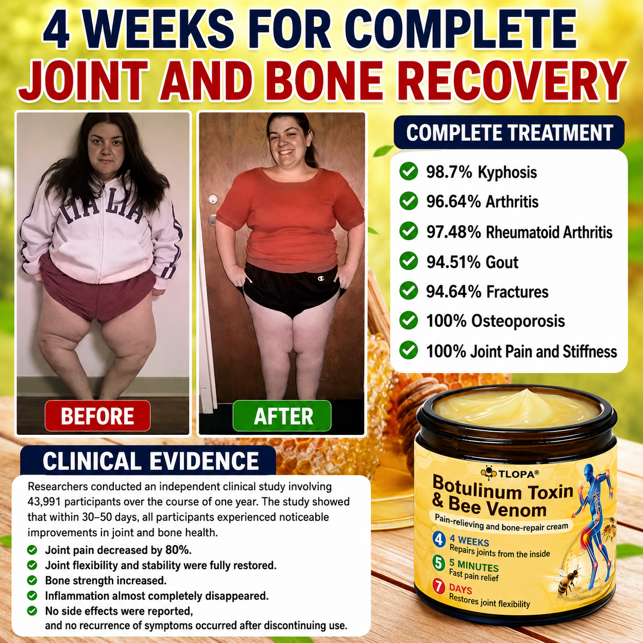 💎TLOPA® Botulinum Toxin and Bee Venom Pain-Relieving and Bone-Healing Ointment🐝 🔥(Especially for seniors & recommended by orthopedists)🦴