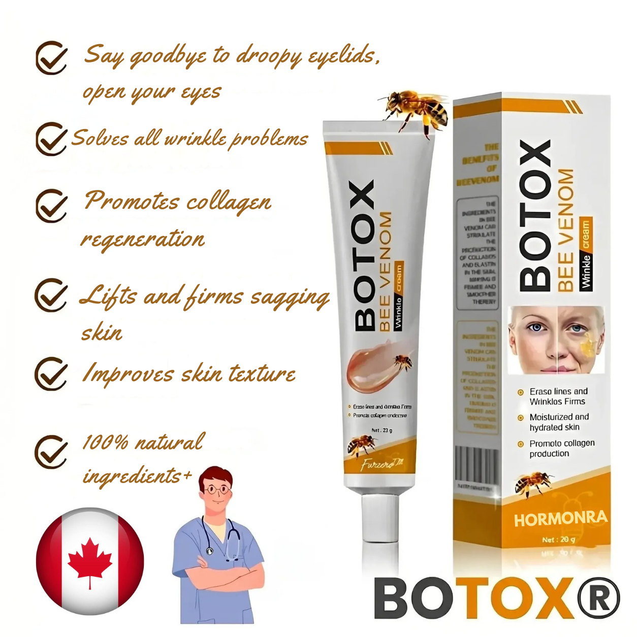 Hormonra - Reduce wrinkles in 2 minutes - Fast and effective anti-age serum - Save time and money